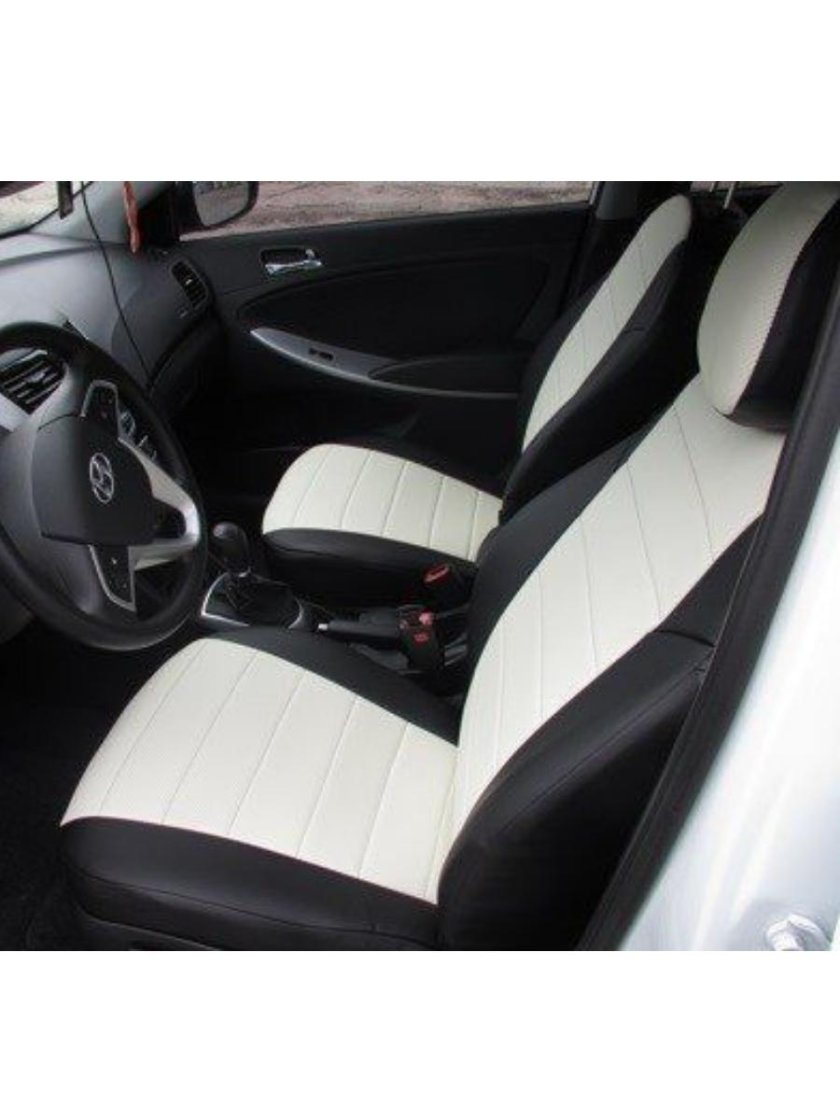 Чехлы экокожа Хендай Солярис