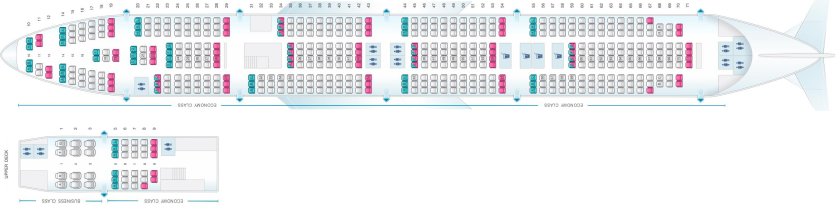 Боинг 747 схема салона