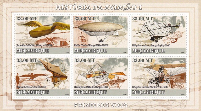 Авиация на почтовых марках мира