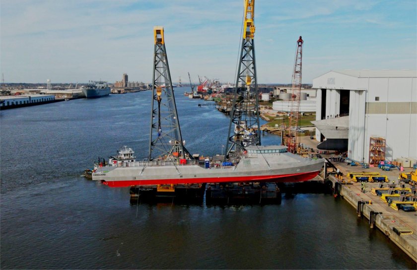 Церемония крещения безэкипажного корабля ousv3 Vanguard