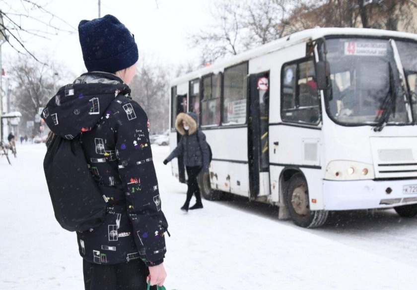 Автобус зимой