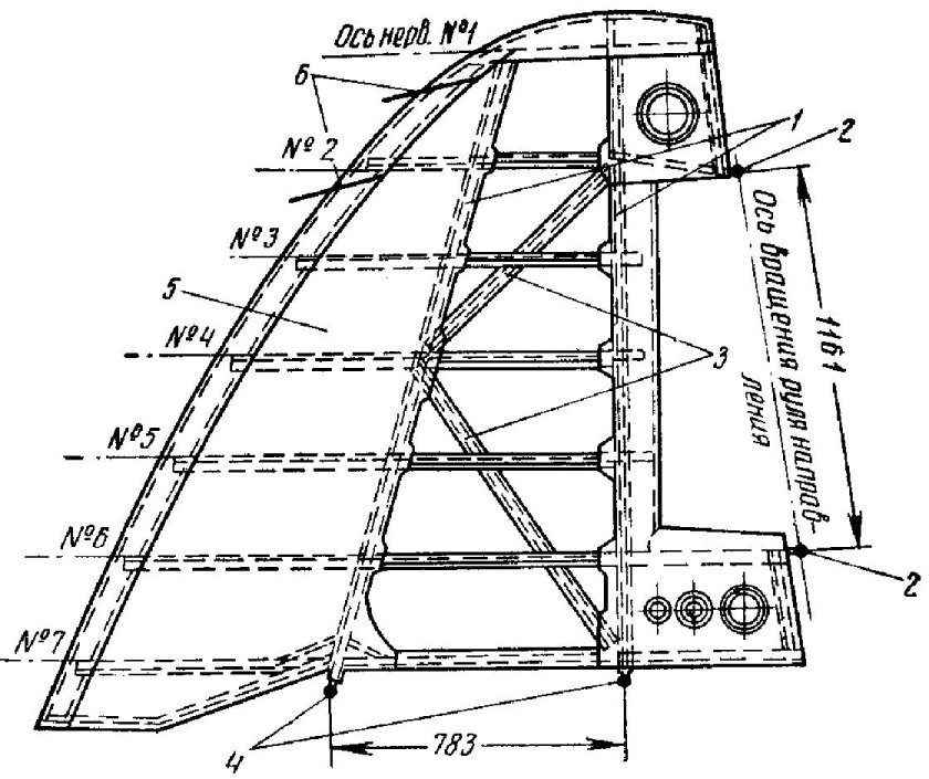 Крепление киля к фюзеляжу