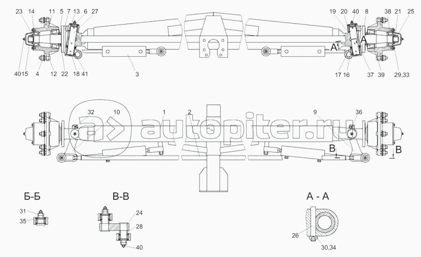 Мост управляемых колес акрос 530