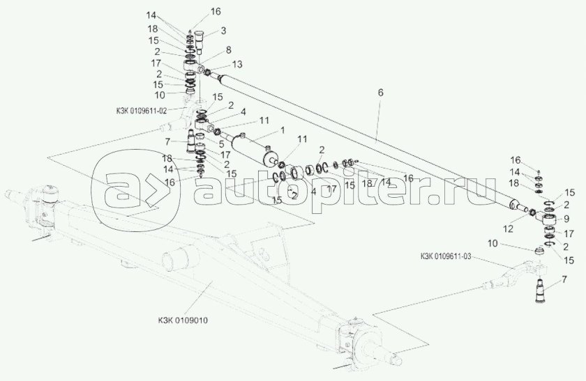 Тяга рулевая гс 14.02