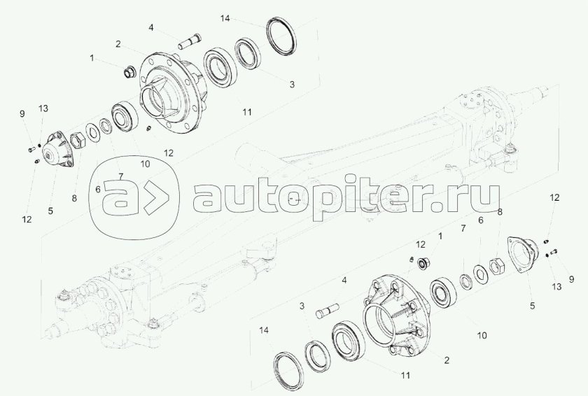 Ступица переднего моста камаз 43118