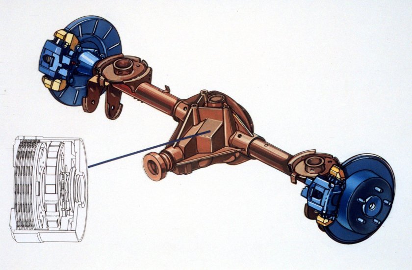 Задний ведущий мост автомобиля