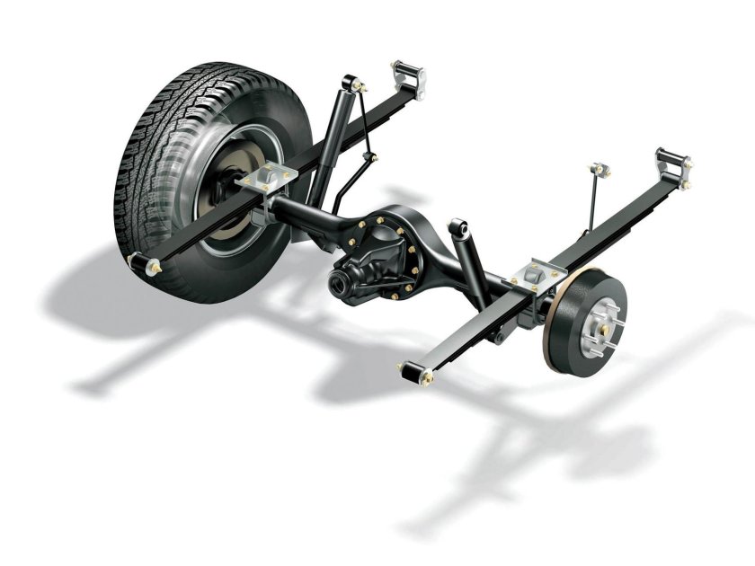 Задняя подвеска полузависимая, торсионная балка