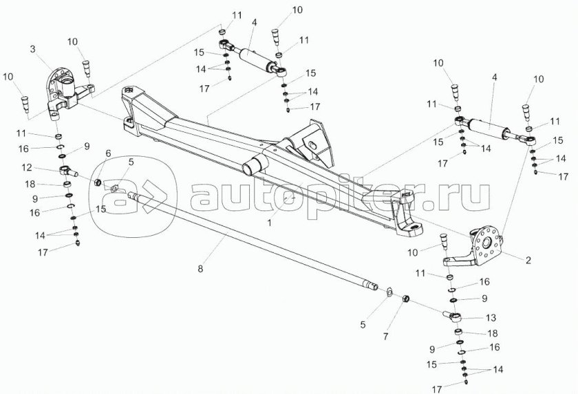 Кзк-10-0109300 мост управляемых колес