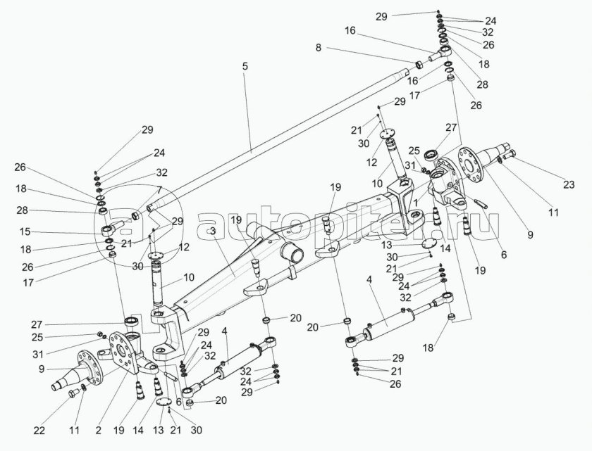 Гидроцилиндр блокировки диапазонов 3518020-46330