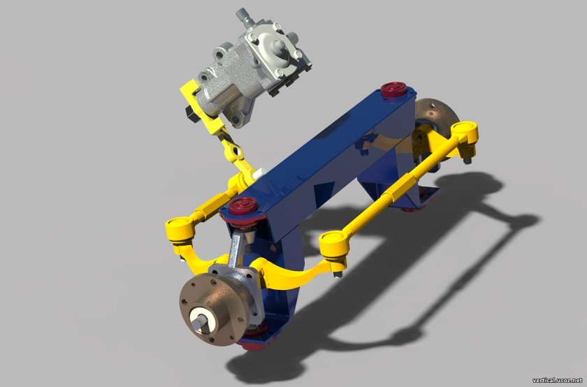 Передняя балка на минитрактор из ступиц ВАЗ 2107