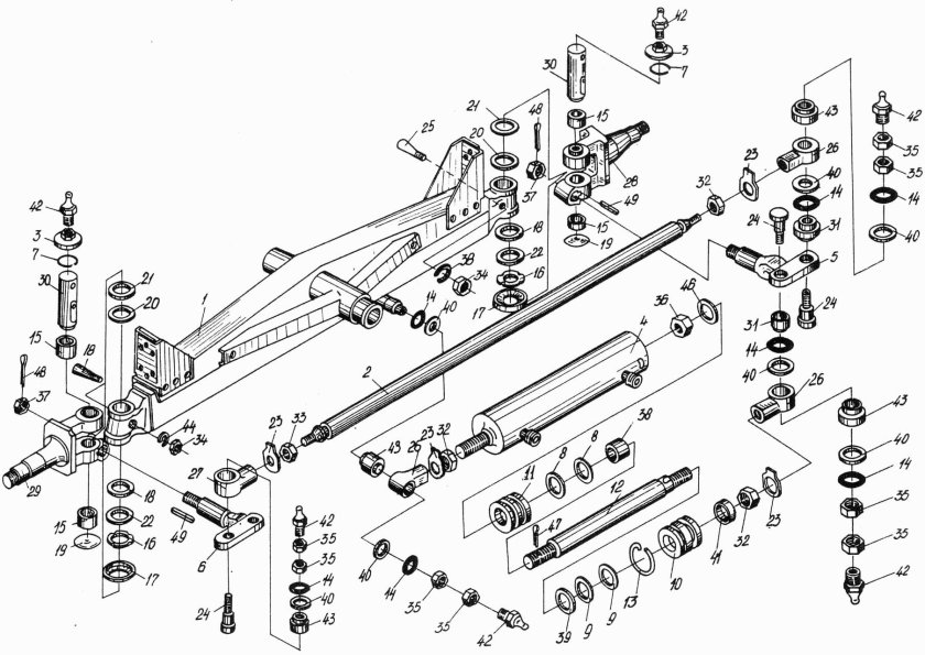 Гидроцилиндр на мост управляемых колес Уэс-7-0109200