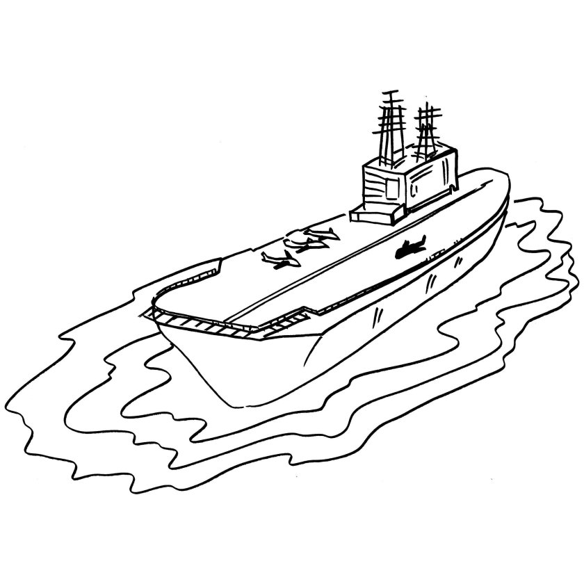 Раскраска авианосец крейсер Адмирал Кузнецов