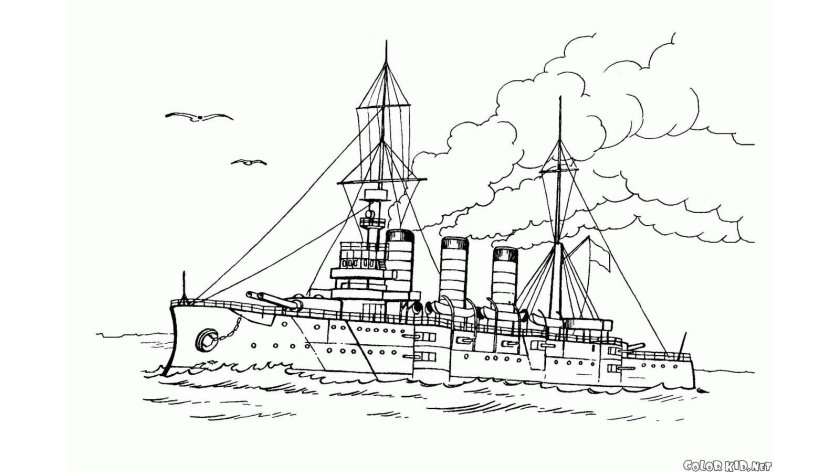 Крейсер Аврора рисунок