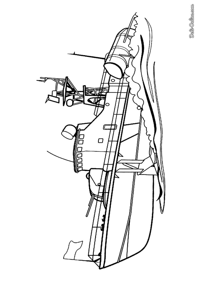 Военные корабли раскраска