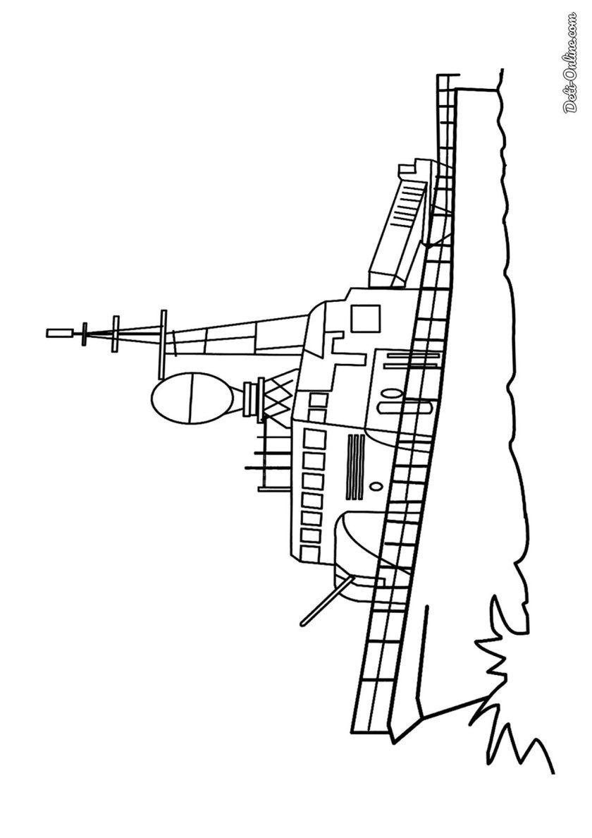 Корабли раскраска