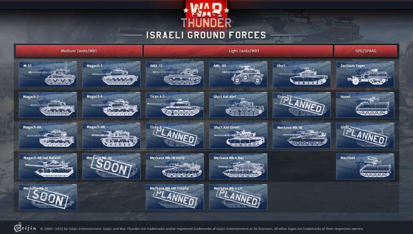 Израильская ветка War Thunder