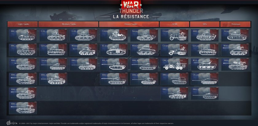 Ветка танков Франции в War Thunder