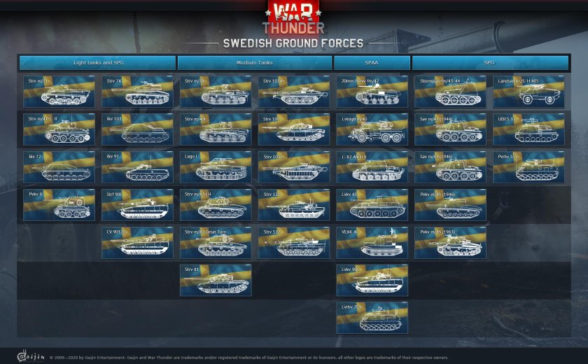 War thunder шведская ветка