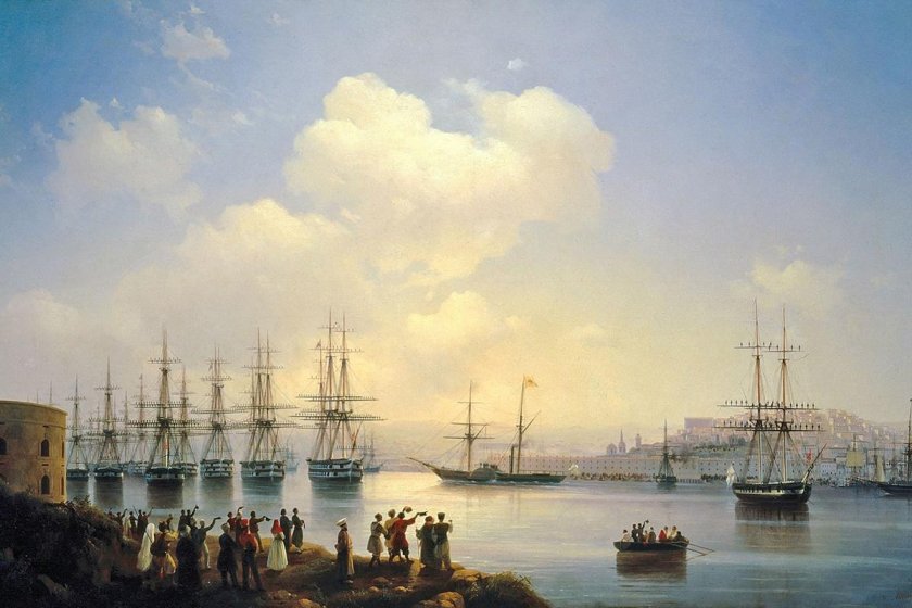 Айвазовский русская эскадра на Севастопольском рейде 1846