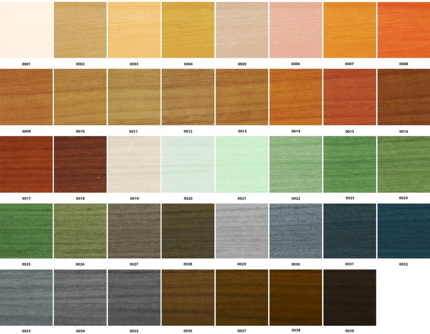 Акватекс антисептик для дерева палитра