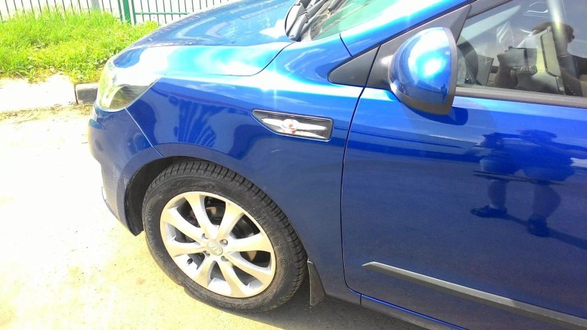 Покраска порогов антиграев Киа Рио 3