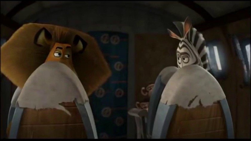 Мадагаскар Король Джулиан в самолете