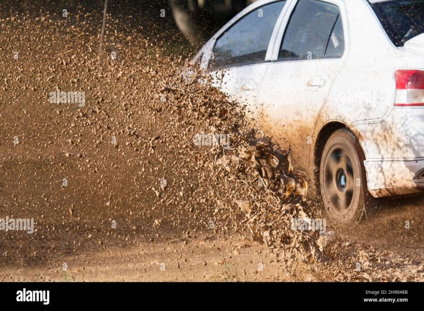 Брызги грязи на авто
