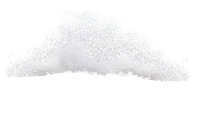 Сугробы снега на прозрачном фоне