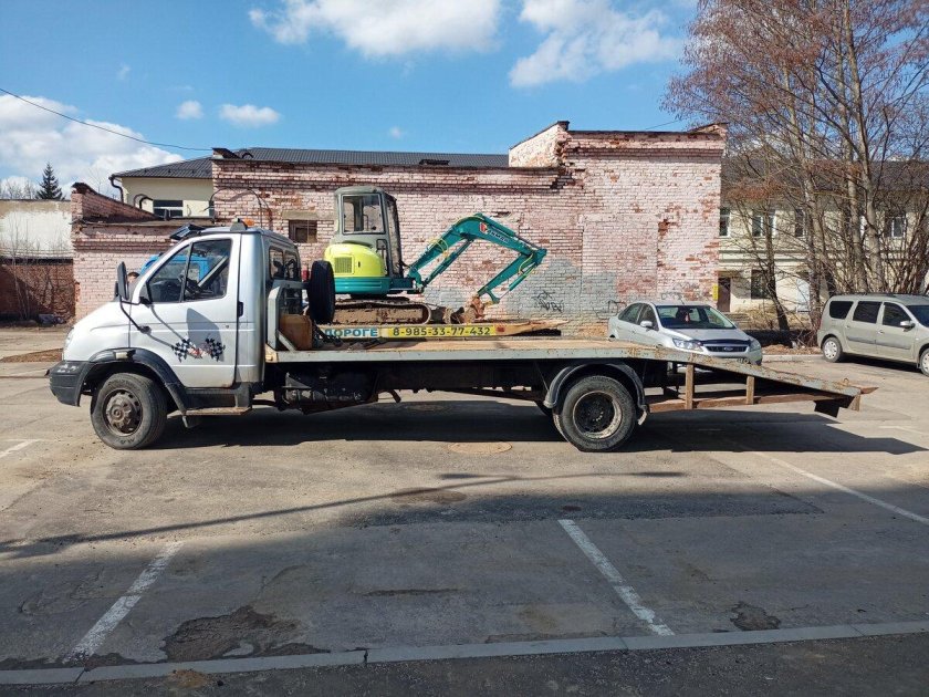 Эвакуатор валдай со сдвижной платформой