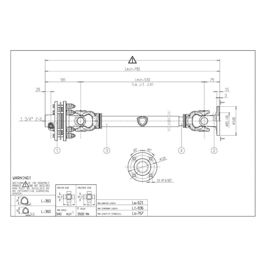 Карданный вал Bondioli Pavesi 4 6029