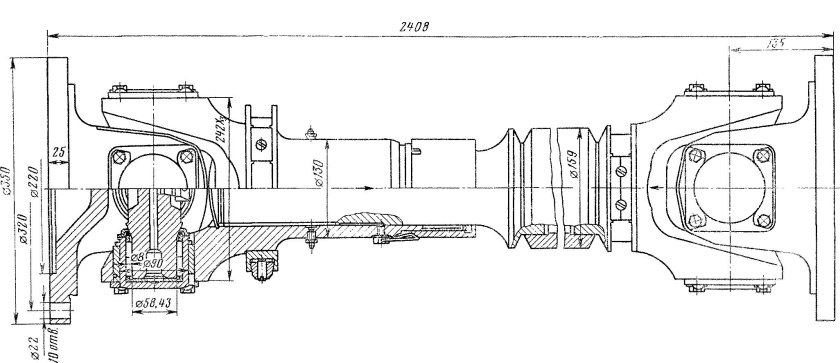 Карданный вал БТР 80