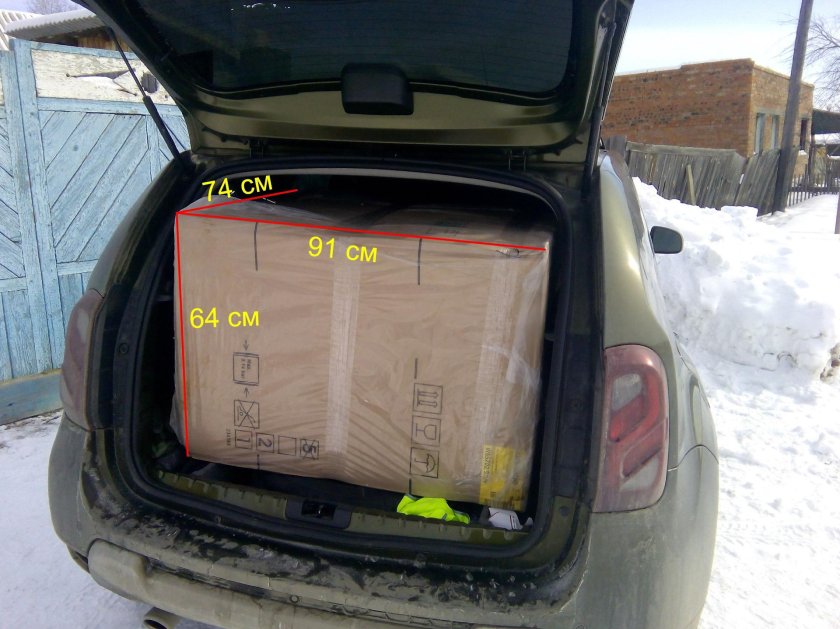 Рено Дастер 1 ширина багажника