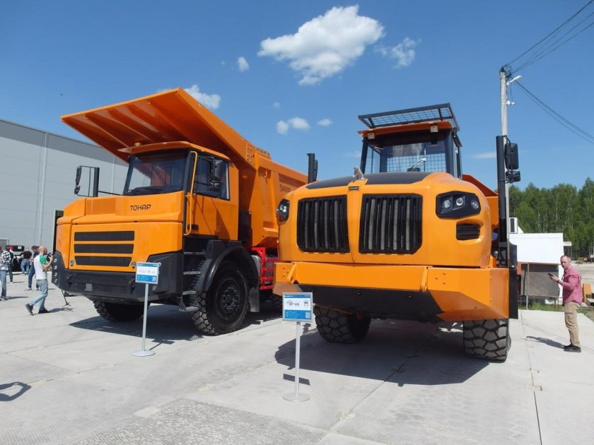 Сочлененный самосвал тонар т-35