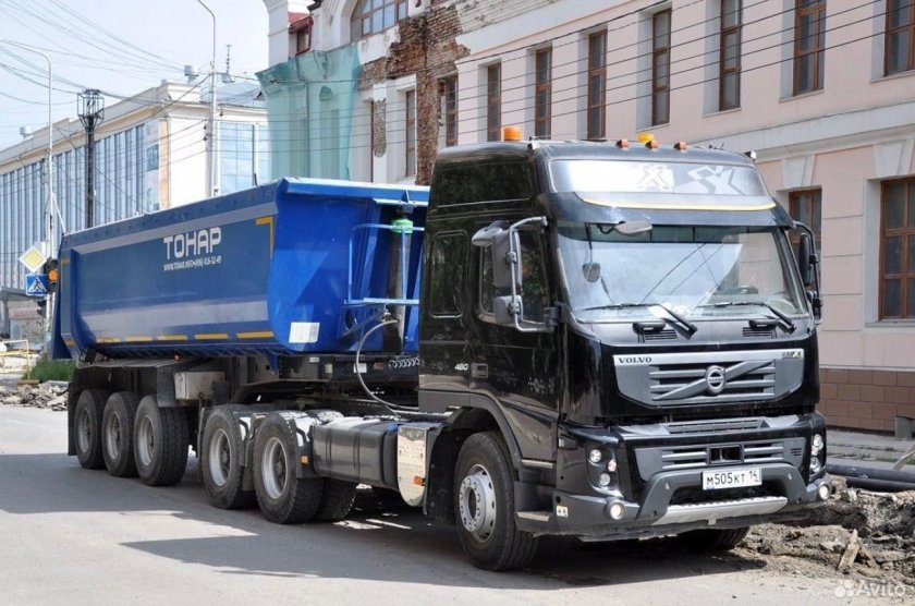 Вольво FMX С самосвальным полуприцепом Тонар