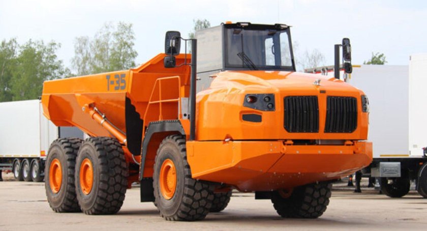 Сочлененный самосвал тонар т-35
