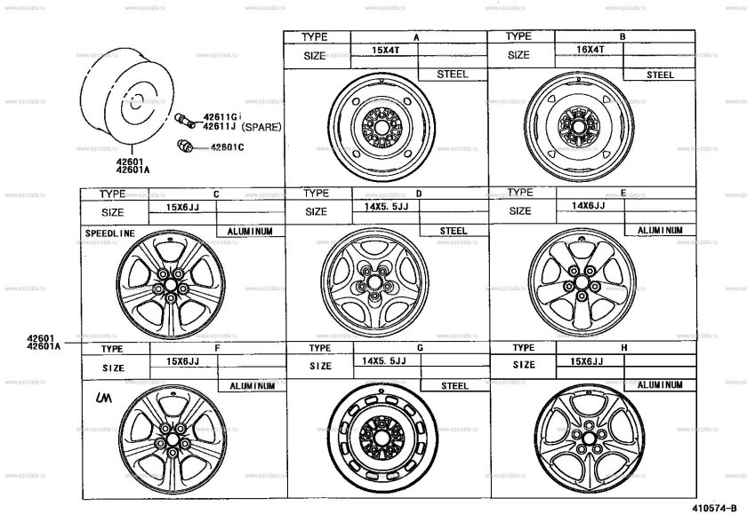 Разболтовка колес Тойота Калдина St 210