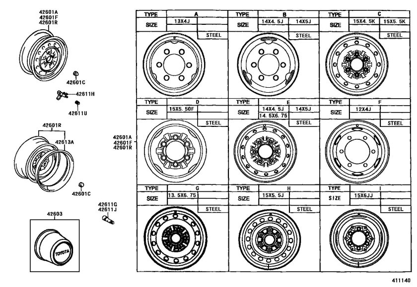 Разболтовка дисков Тойота Дюна