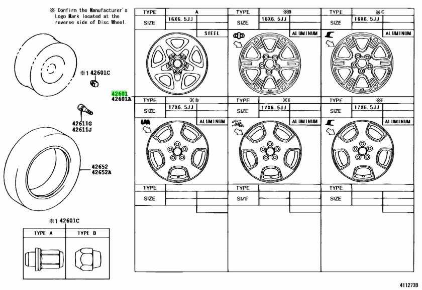 Размер дисков Toyota Highlander
