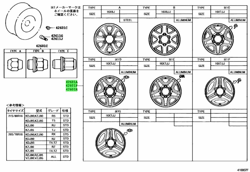 Toyota Land Cruiser Prado 120 размер дисков
