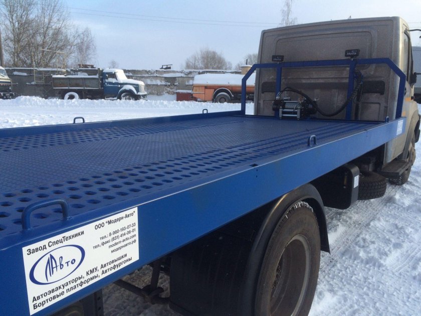 Газон Некст эвакуатор со сдвижной платформой