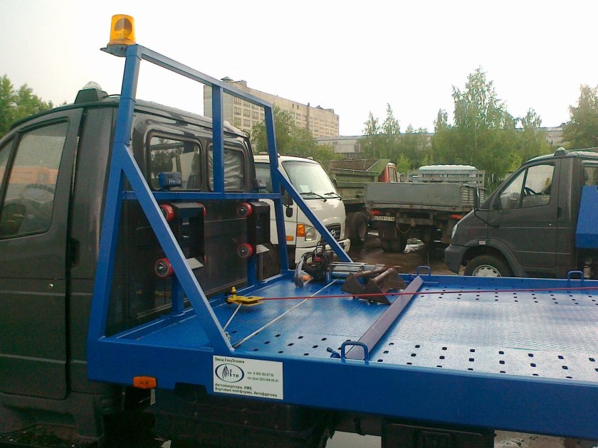 Эвакуаторная платформа Газель колесный упор