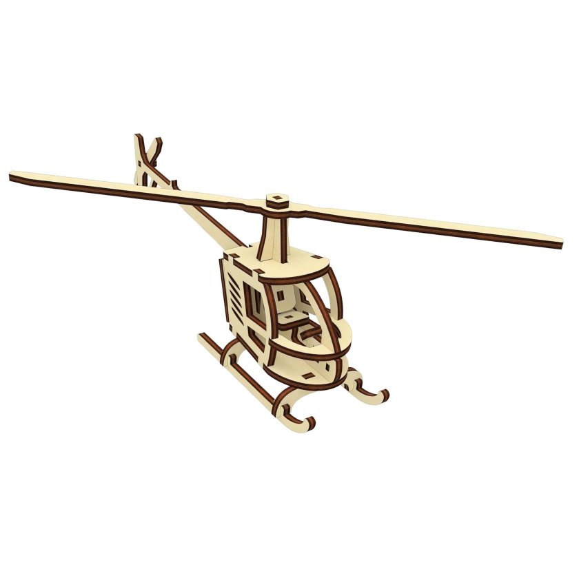 Вертолет из дерева