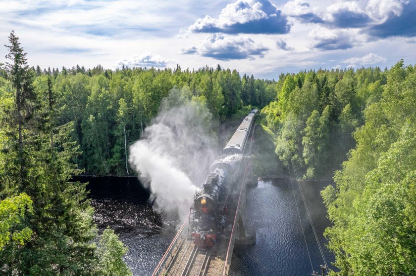 Ретропоезд рускеальский экспресс сортавала рускеала