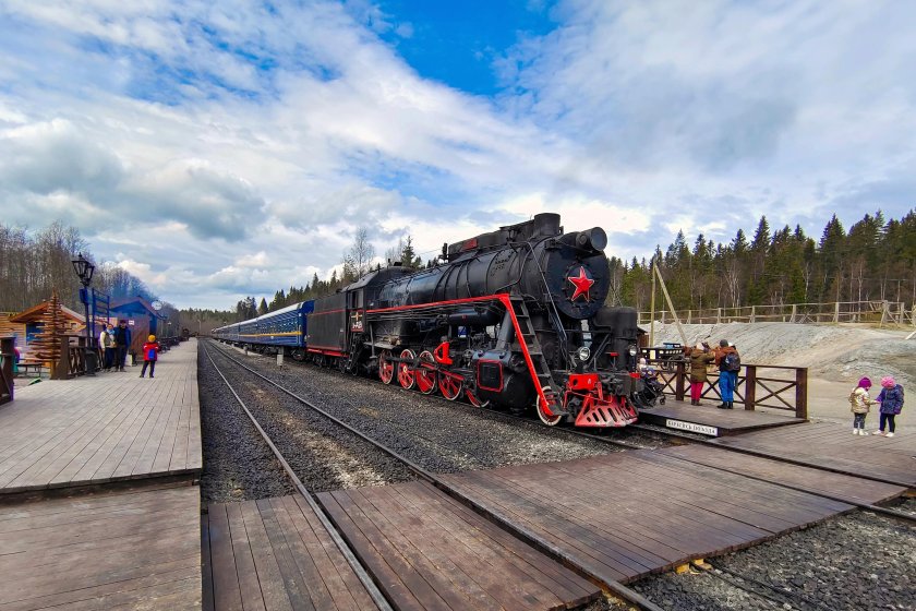 Паровоз сортавала рускеала