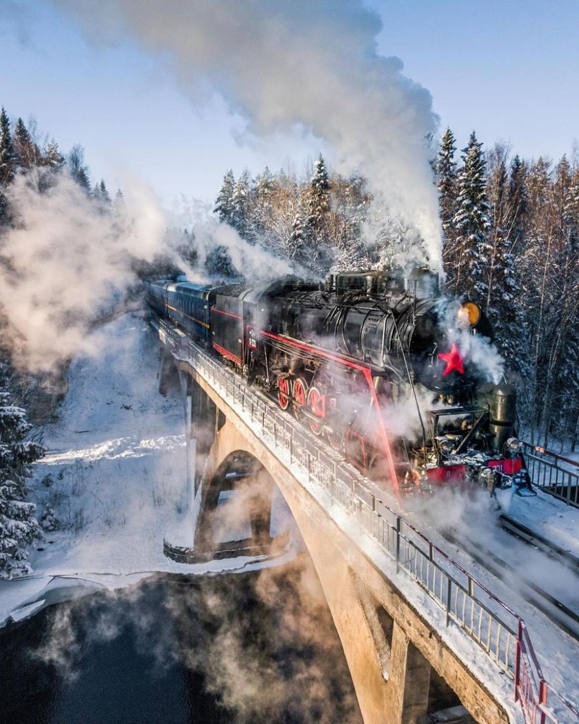 Ретропоезд Рускеала Сортавала