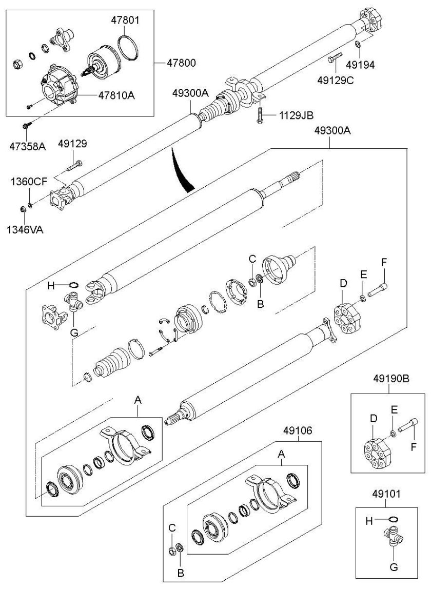 Hyundai Tucson 2008 кардан