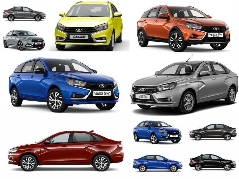 Лада Веста цвета