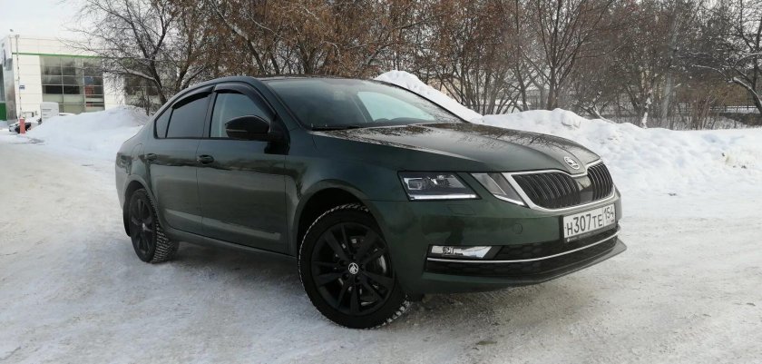 Skoda Octavia a7 зеленая
