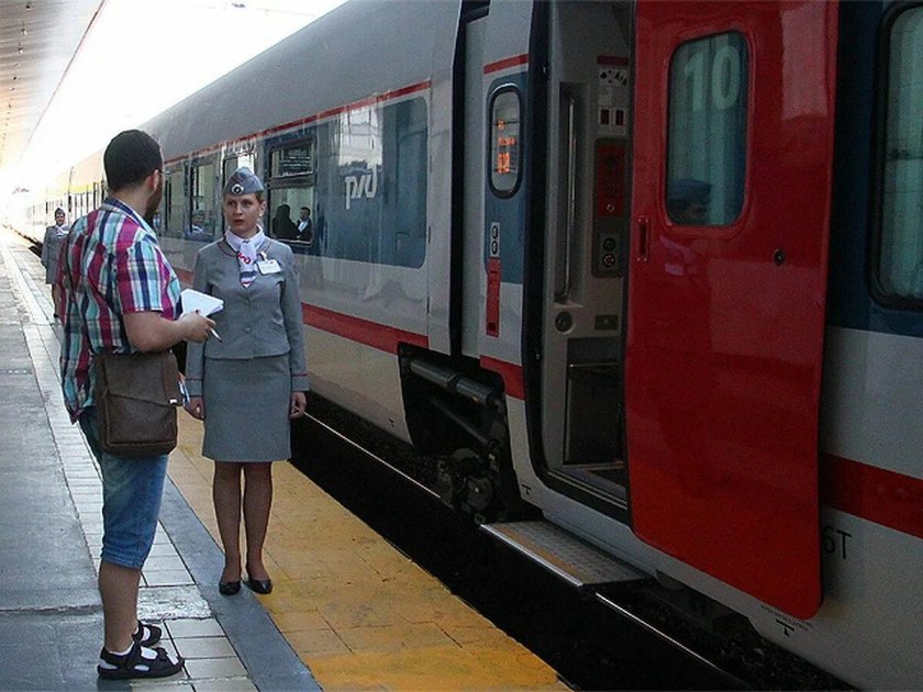 Пассажиры в поезде