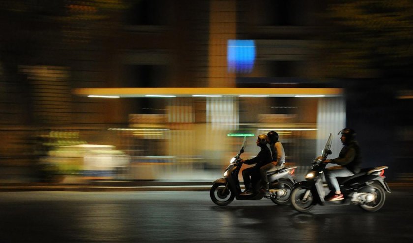 Мотоцикл в движении